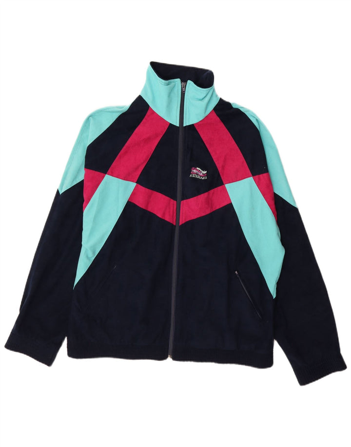 TERINDA Mens Tracksuit Top Jacket Large Navy Blue Colourblock