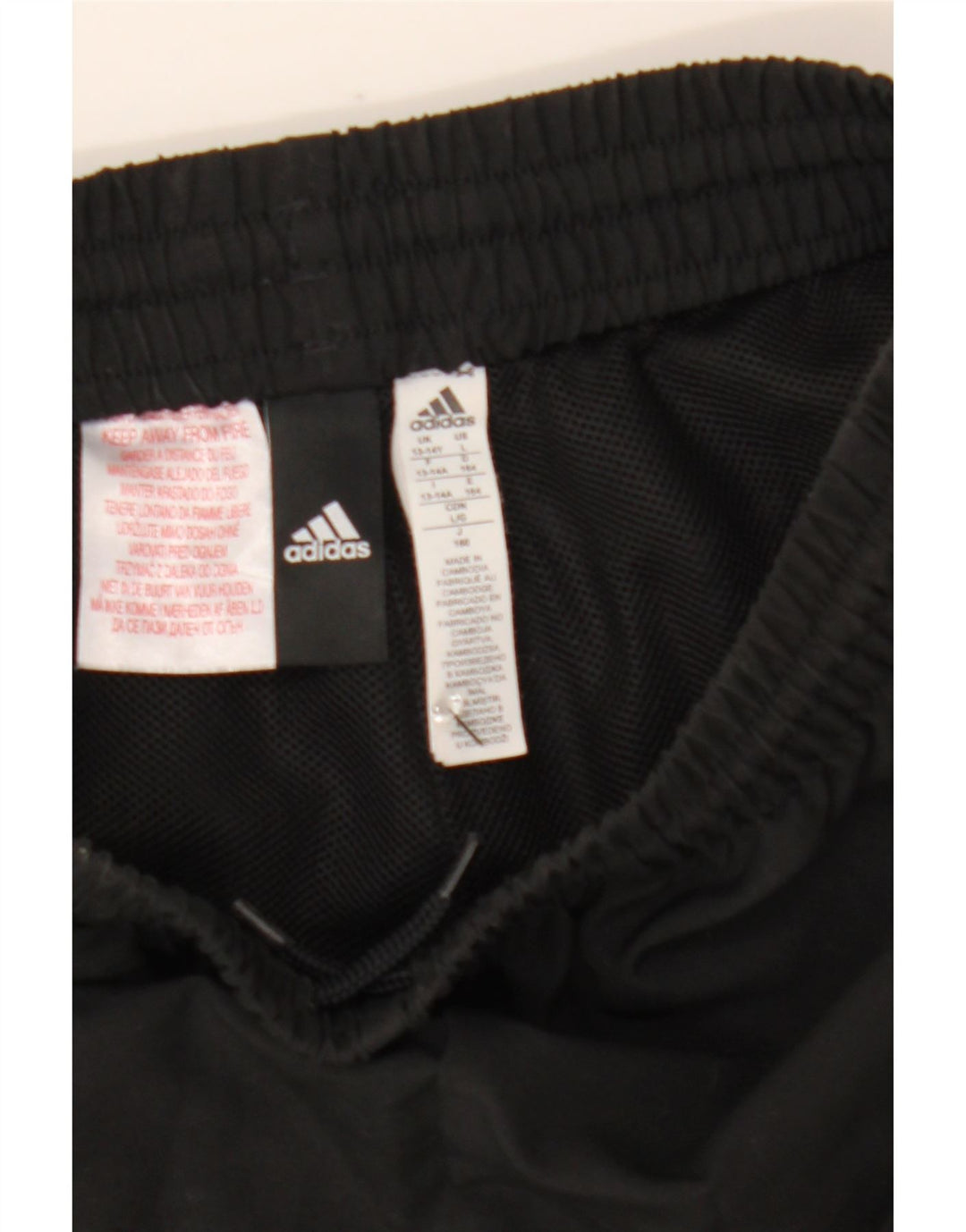 Adidas Boys Sport Shorts 13-14 Years  Black Colourblock Polyester
