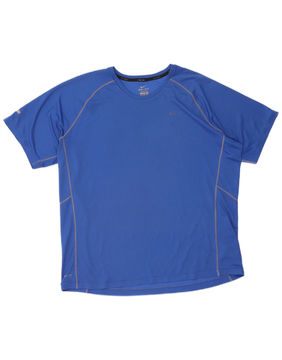 Nike Mens Dri Fit T-Shirt Top 2XL Blue Polyester