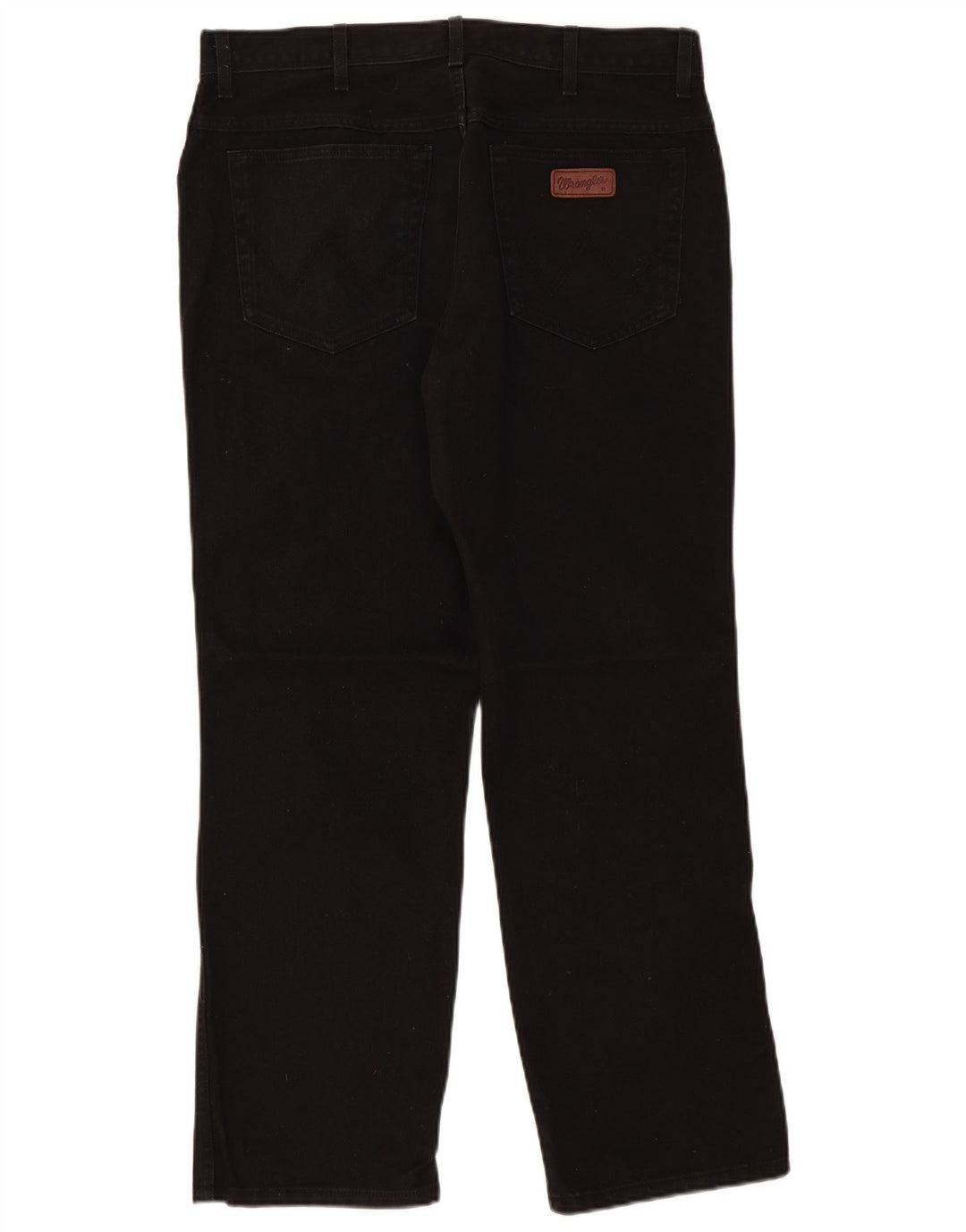 Wrangler Mens Regular Fit Straight Jeans W36 L30 Black Cotton