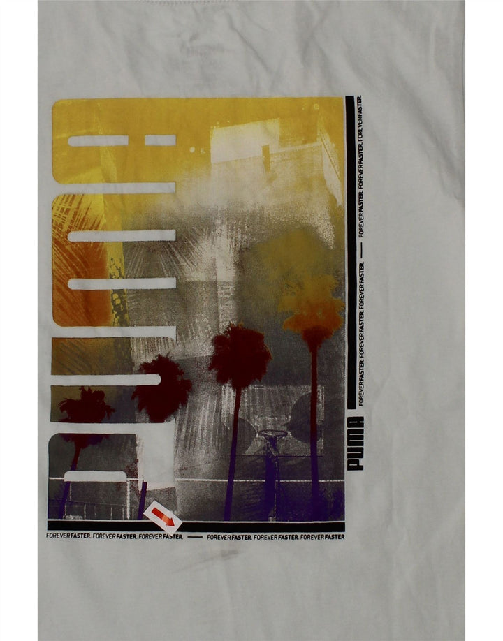 PUMA Boys Graphic T-Shirt Top 9-10 Years Grey Cotton Vintage Puma and Second-Hand Puma from Messina Hembry 