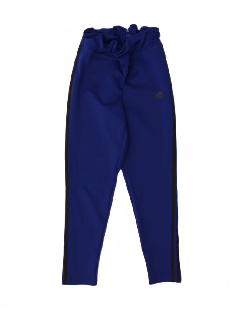 ADIDAS Womens Climalite Leggings UK 16/18 Large  Blue Polyester Vintage Adidas and Second-Hand Adidas from Messina Hembry 