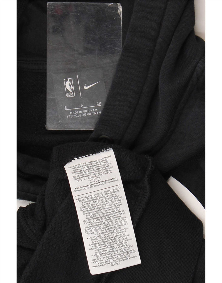 Nike Mens Brooklyn Nets Graphic Hoodie Jumper Small Black Cotton