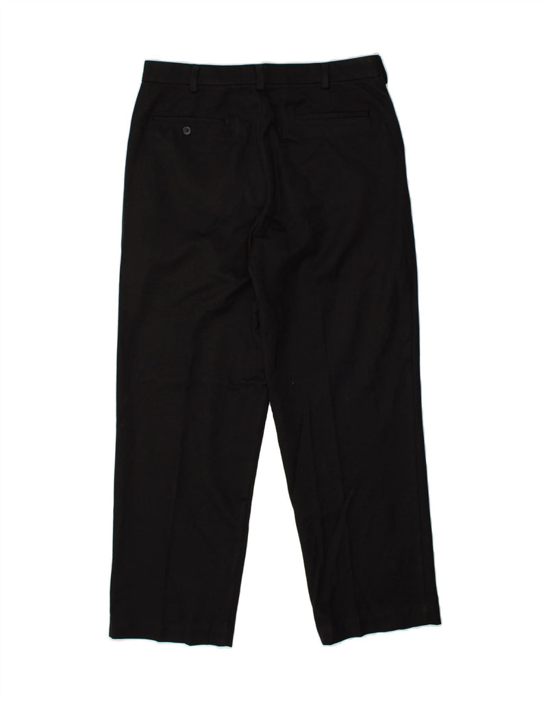 IZOD Mens Golf Straight Chino Trousers W34 L32 Black Polyester | Vintage Izod | Thrift | Second-Hand Izod | Used Clothing | Messina Hembry 