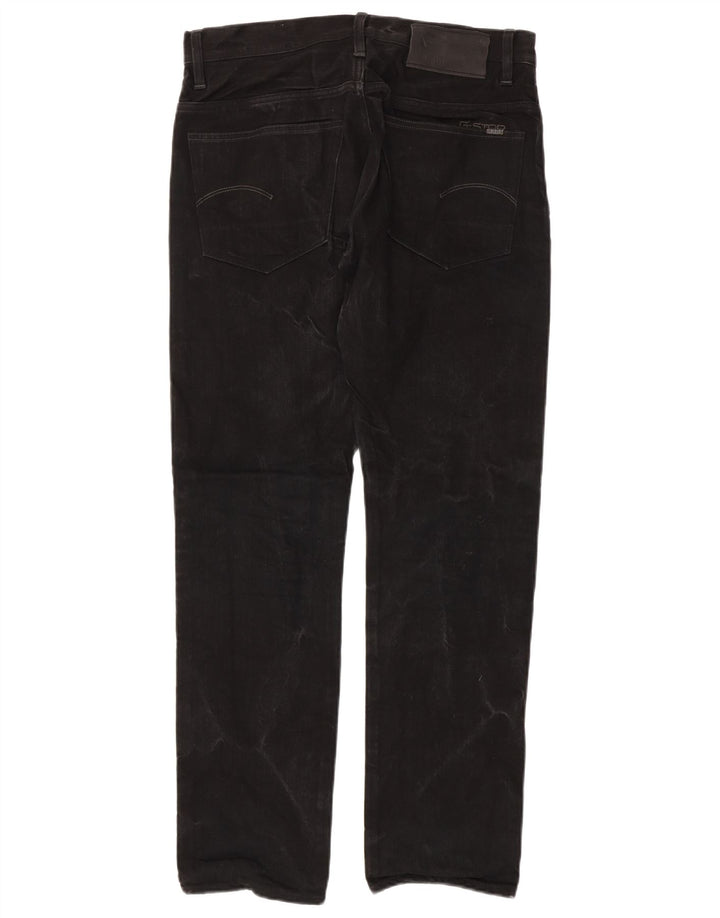 G-Star Mens Straight Jeans W33 L32 Black Cotton