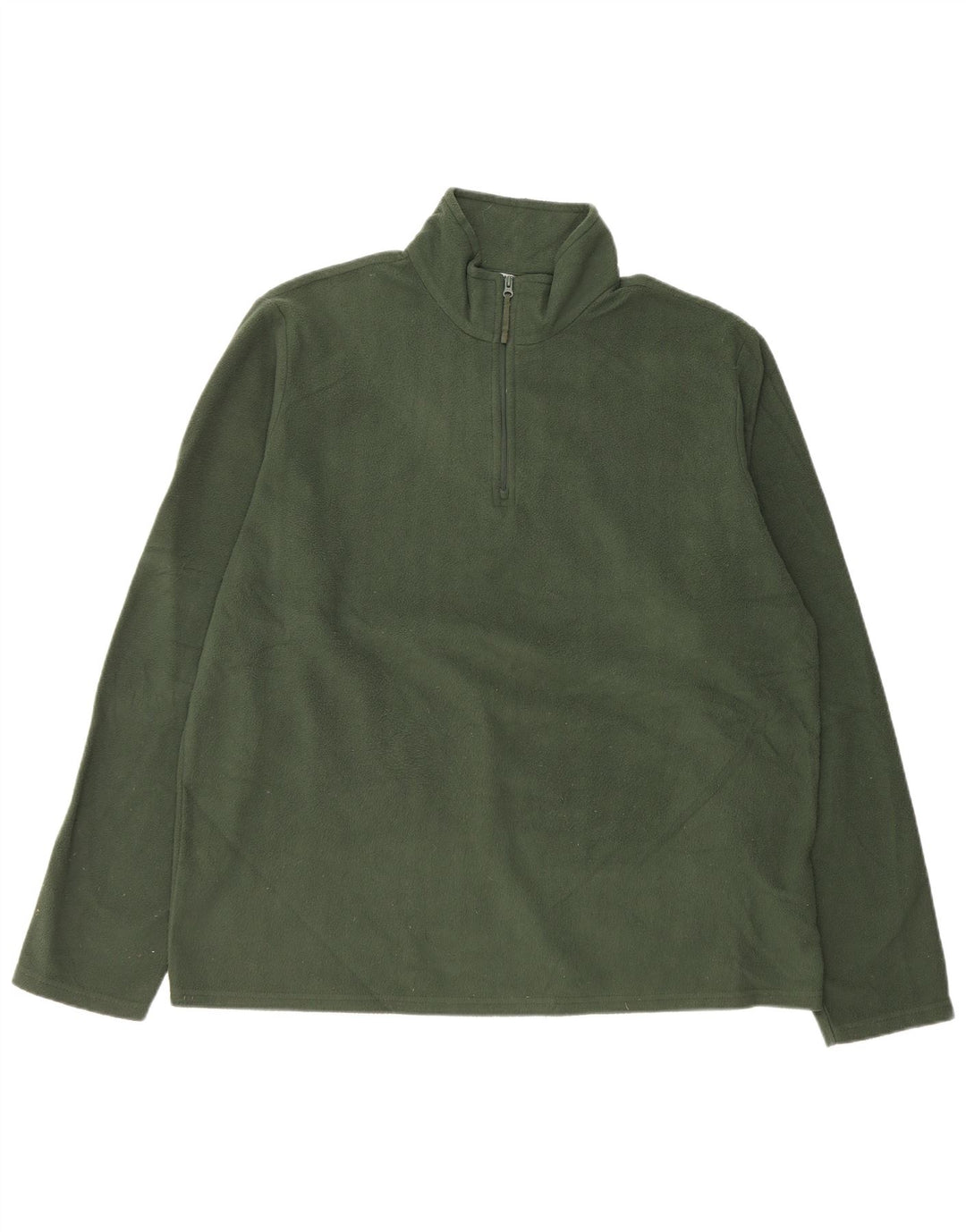 Mountain Warehouse Mens Zip Neck Fleece Jumper XL Green Polyester