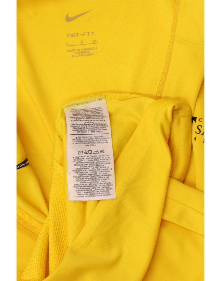 Nike Mens Tracksuit Top Jacket Small Yellow Polyester