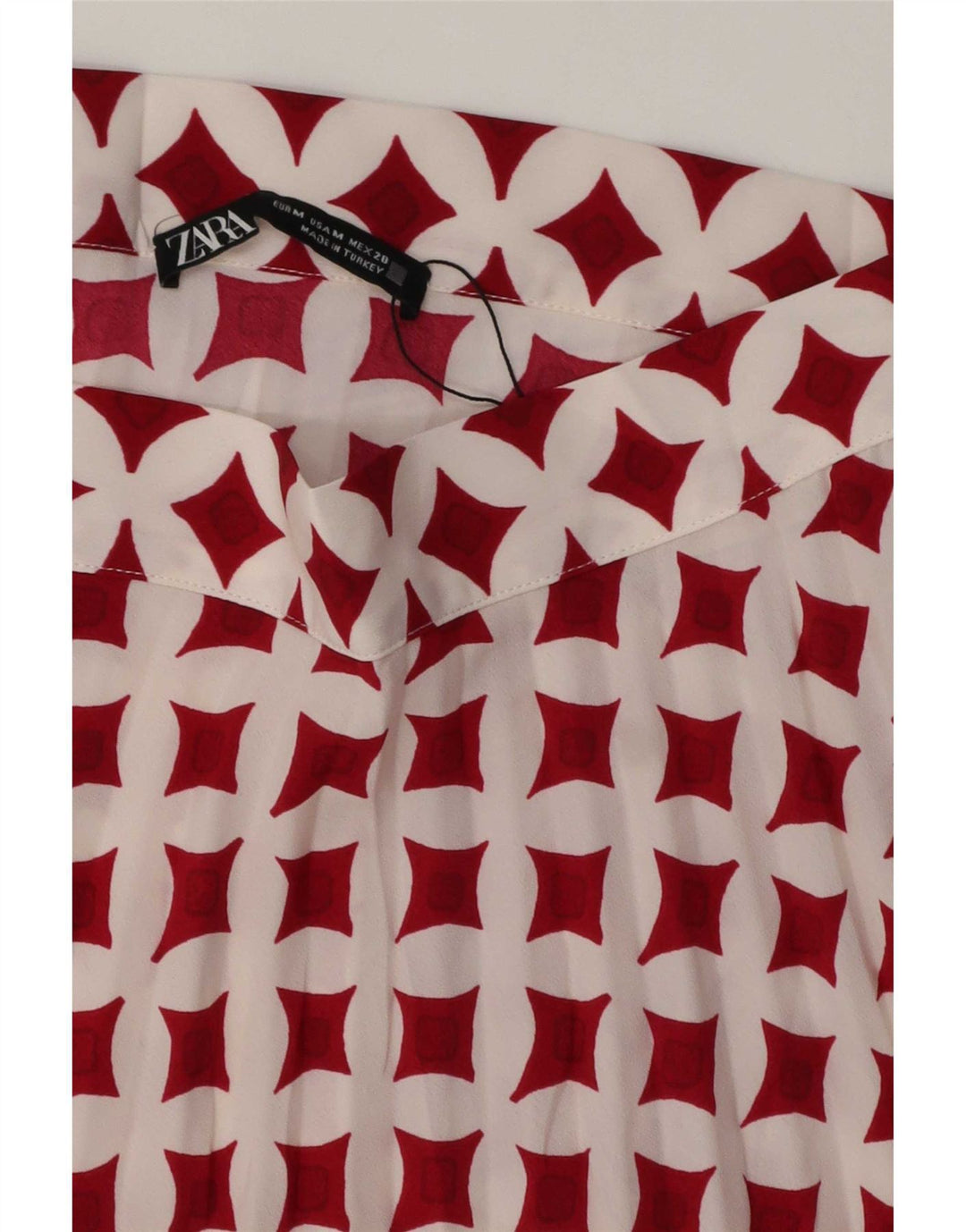 Zara Womens Mini Skirt Medium W28 White Geometric