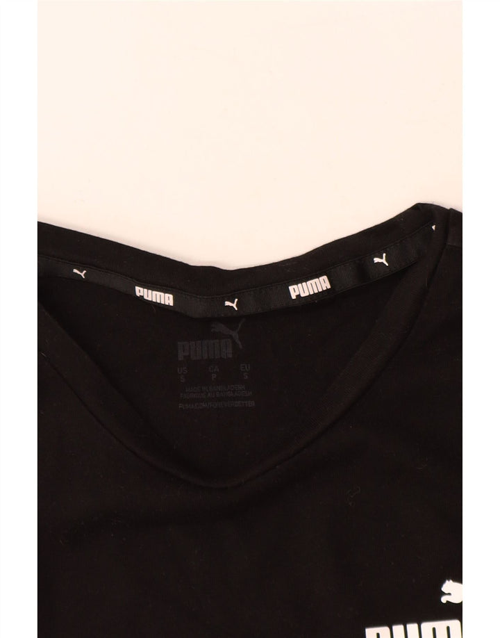 PUMA Womens T-Shirt Top UK 10 Small Black