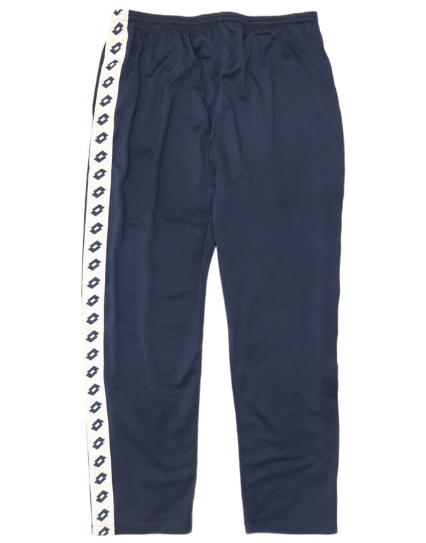 Lotto Mens Graphic Tracksuit Trousers UK 44/46 2XL Navy Blue Colourblock