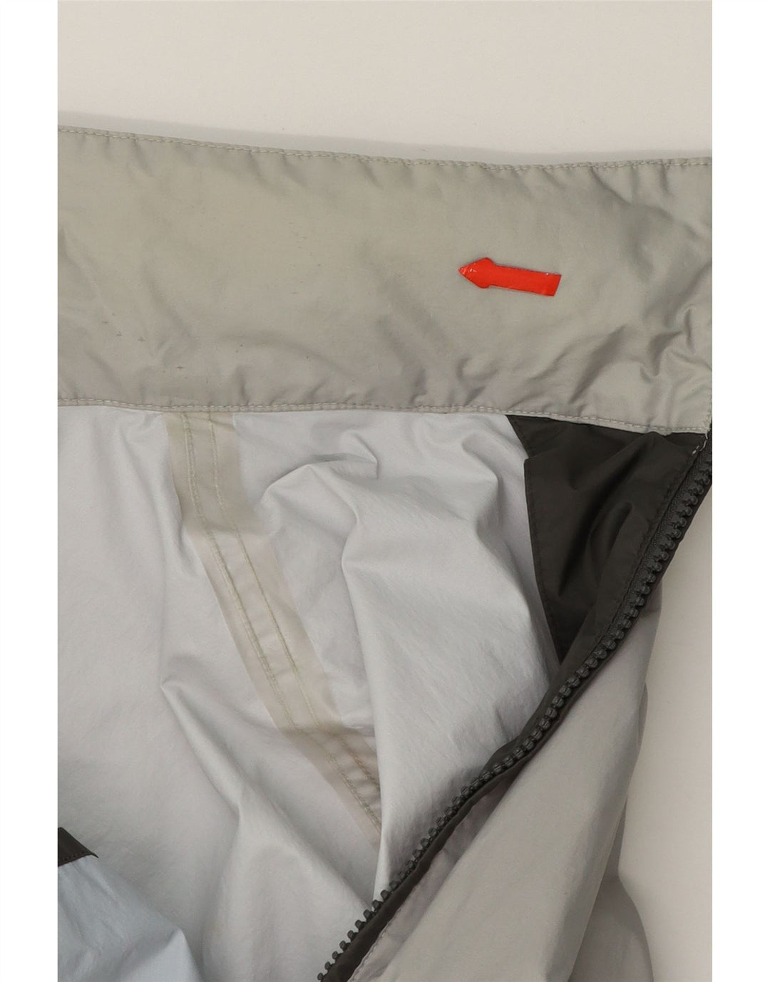 ADIDAS Mens Hooded Graphic Rain Jacket UK 40/42 Medium Grey Colourblock Vintage Adidas and Second-Hand Adidas from Messina Hembry 