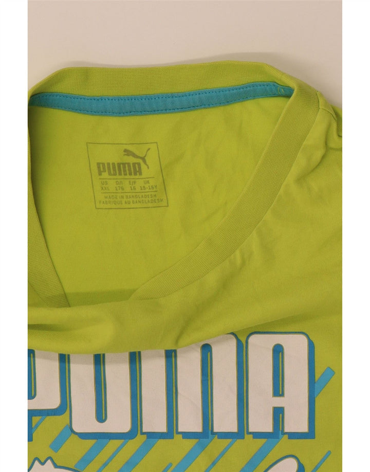 PUMA Boys Graphic T-Shirt Top 15-16 Years Green