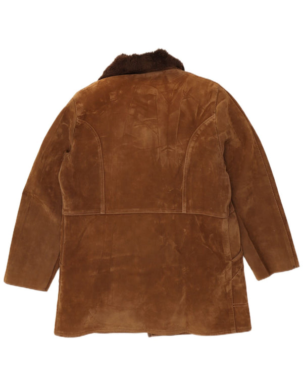 Vintage Mens Sherpa Jacket UK 42 XL Brown