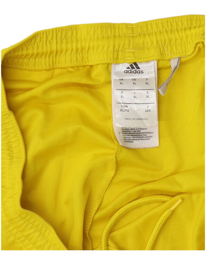 Adidas Mens Climalite Sport Shorts XL Yellow Polyester
