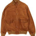 Vintage Mens Suede Bomber Jacket IT 50 Large Brown