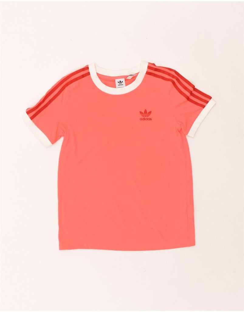 ADIDAS Womens T-Shirt Top UK 10 Small Red Cotton | Vintage Adidas | Thrift | Second-Hand Adidas | Used Clothing | Messina Hembry 