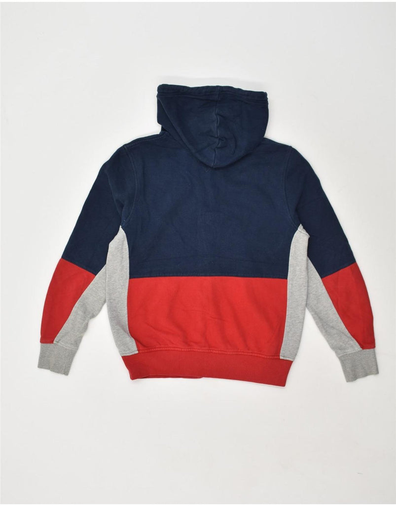 TOMMY HILFIGER Mens Zip Hoodie Sweater XS Navy Blue Colourblock Cotton | Vintage Tommy Hilfiger | Thrift | Second-Hand Tommy Hilfiger | Used Clothing | Messina Hembry 