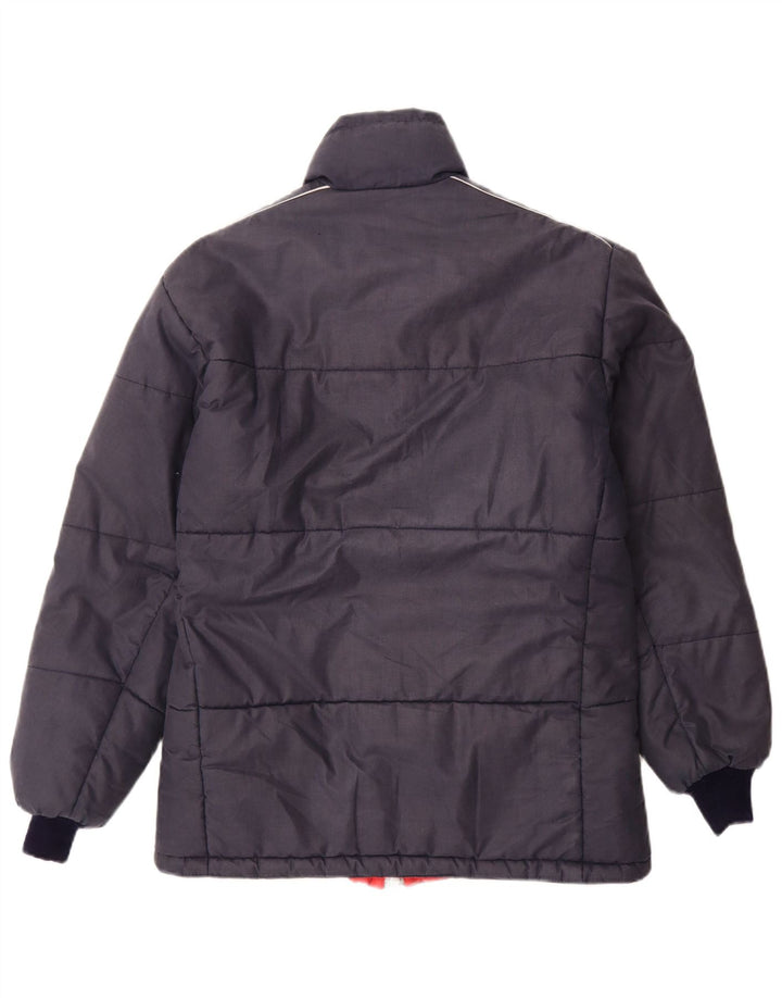 MCROSS Mens Padded Jacket IT 48 Medium Navy Blue Cotton