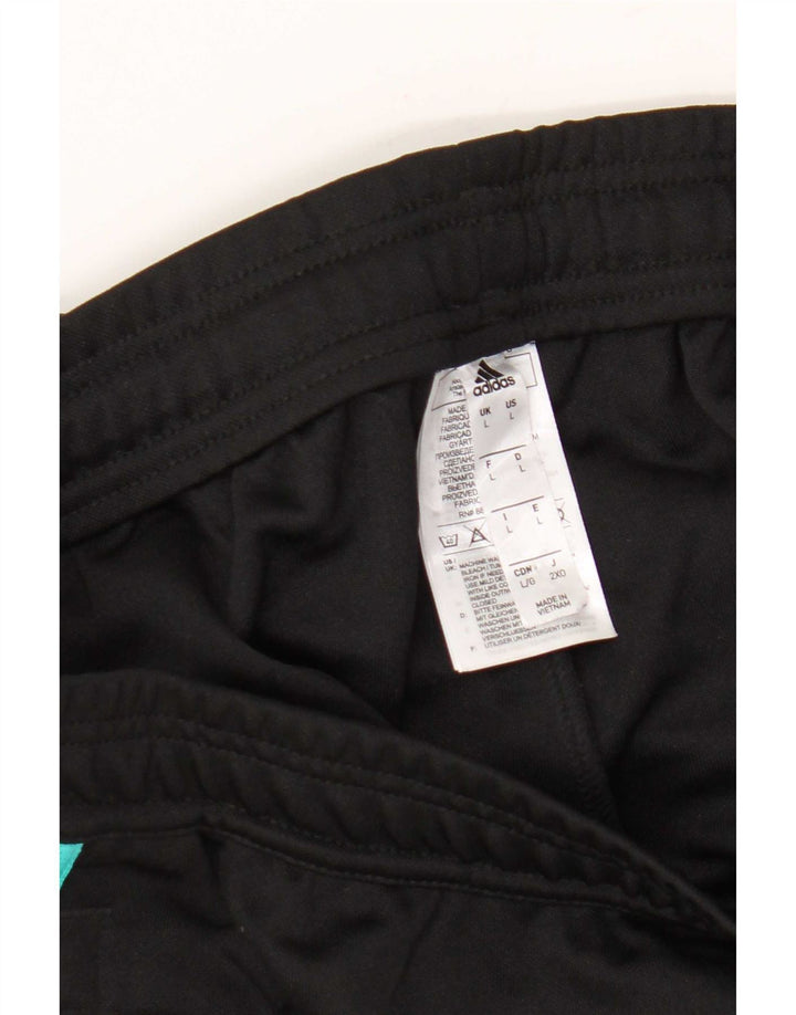 Adidas Mens Tracksuit Trousers Large Black Polyester