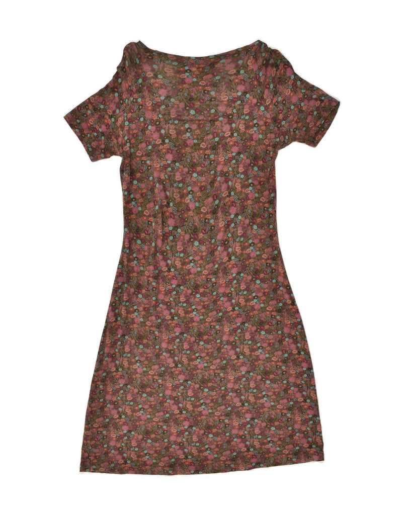 MARLBORO CLASSICS Womens Short Sleeves A-Line Dress UK 12 Medium Brown | Vintage Marlboro Classics | Thrift | Second-Hand Marlboro Classics | Used Clothing | Messina Hembry 