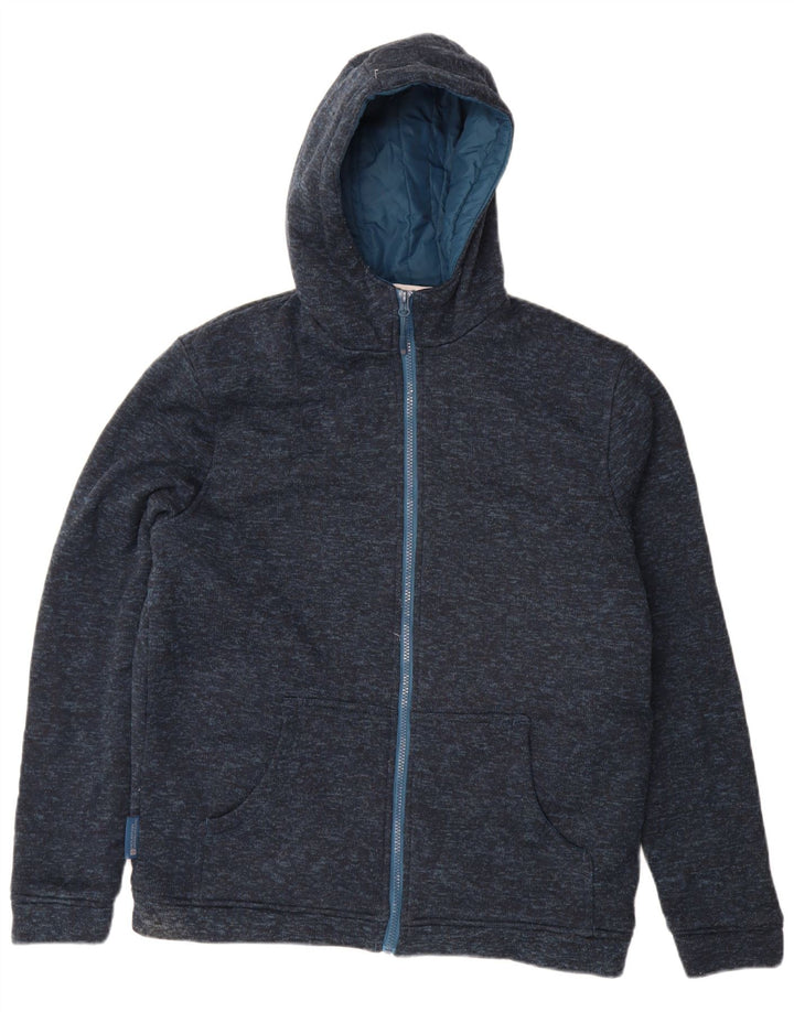 Mountain Warehouse Mens Zip Hoodie Sweater Large Navy Blue Flecked