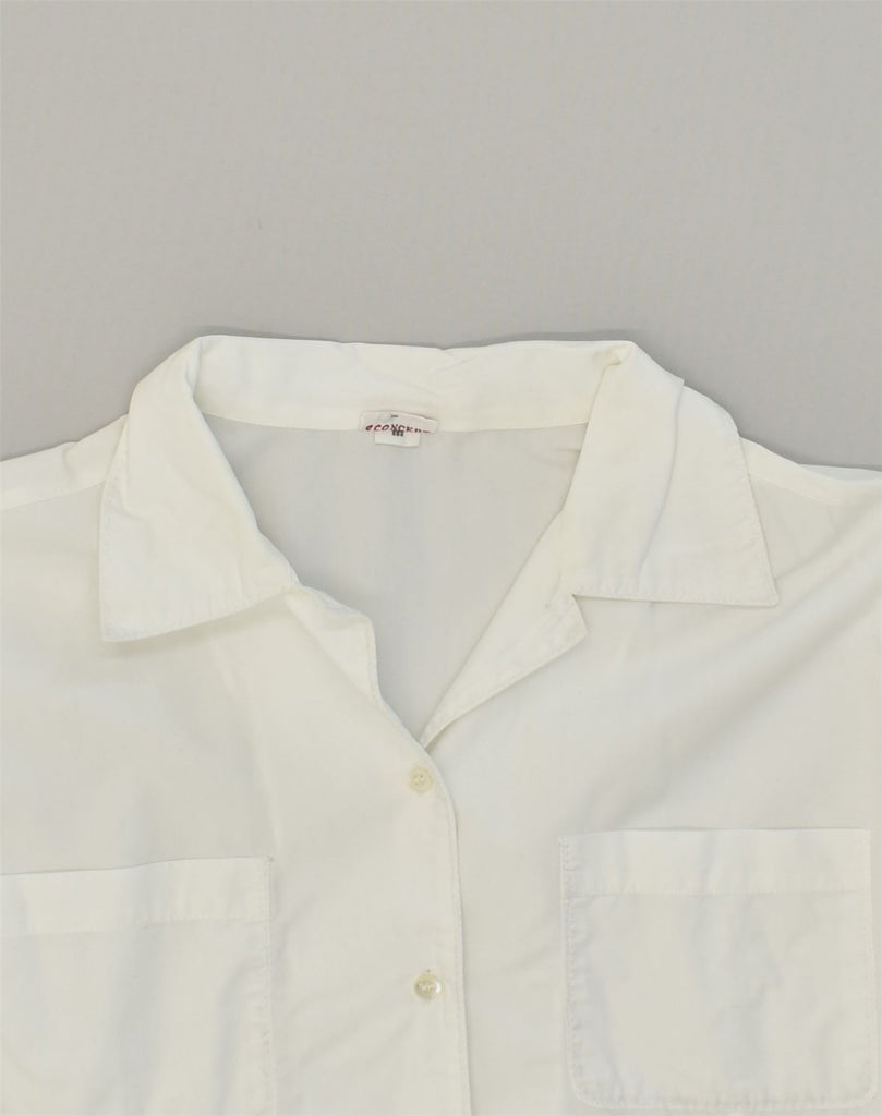 STEFANEL Womens Shirt UK 12 Medium White Cotton | Vintage Stefanel | Thrift | Second-Hand Stefanel | Used Clothing | Messina Hembry 