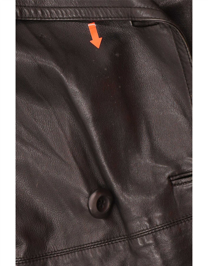 Vintage Womens Oversized Double Breasted Military Jacket IT 42 Medium Black