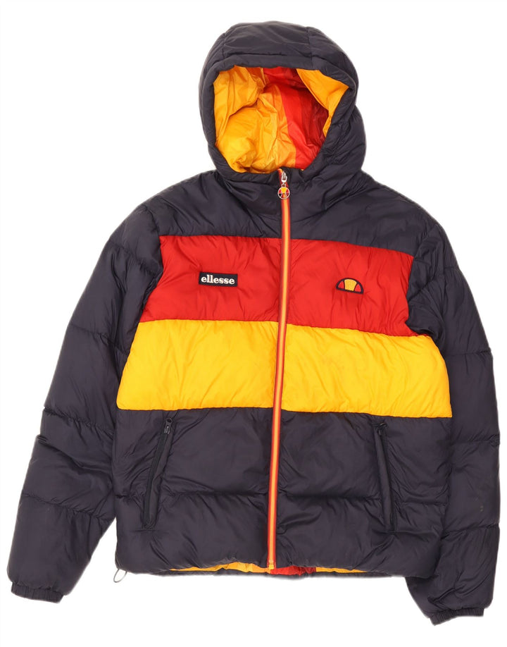 Ellesse Mens Heritage Padded Jacket UK 36 Small Navy Blue Colourblock