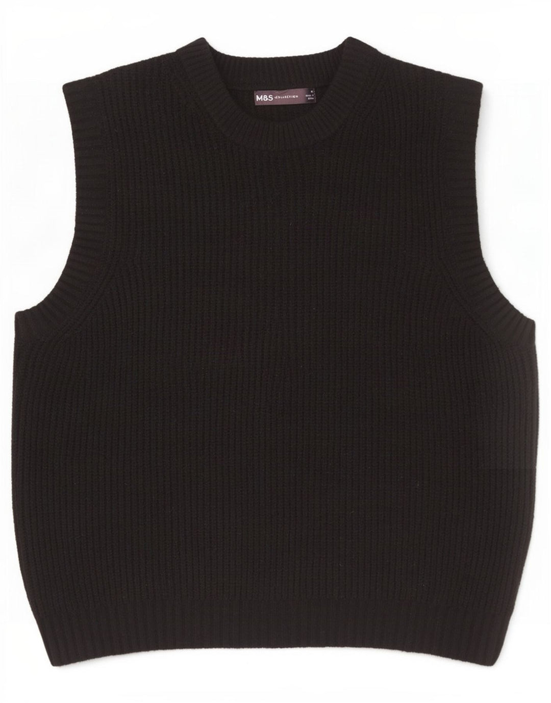 Marks & Spencer Mens Vest Tank Top Medium Black Polyester