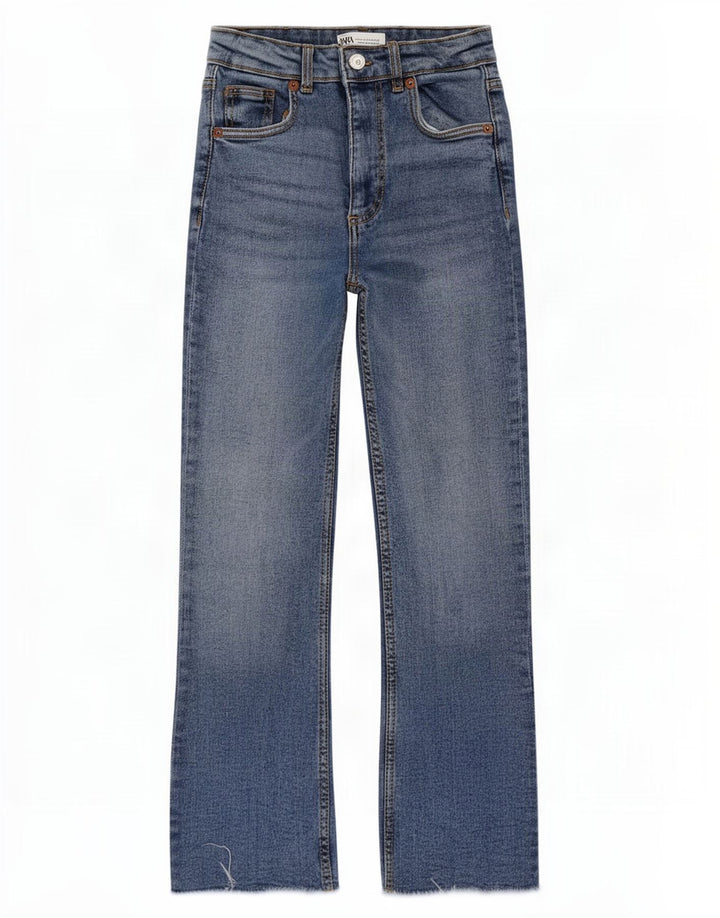 Zara Womens Flared Jeans EU 32 2XS W22 L25 Blue