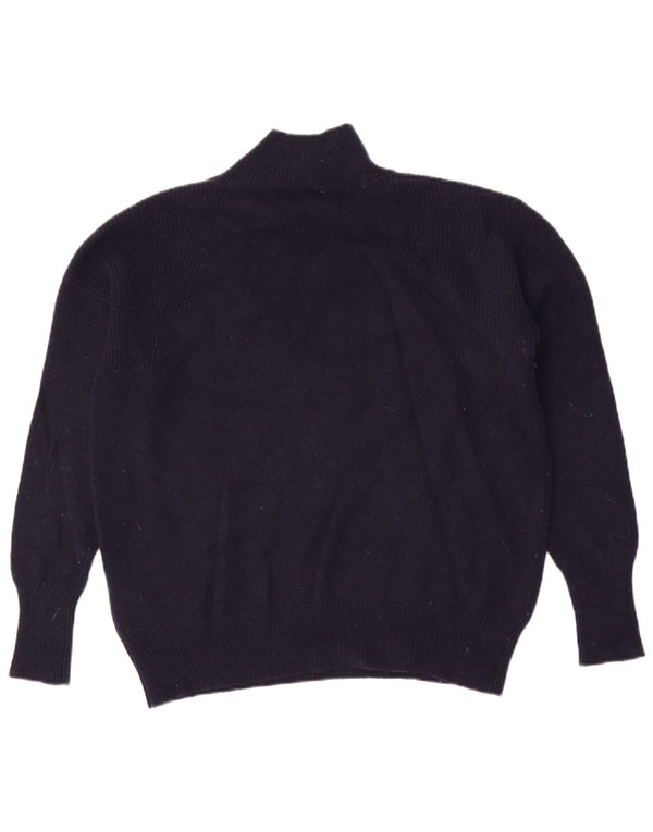 Joules Womens Turtle Neck Jumper Sweater UK 12 Medium Navy Blue Wool