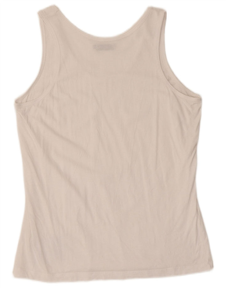 CALVIN KLEIN JEANS Womens Graphic Vest Top UK 14 Large White