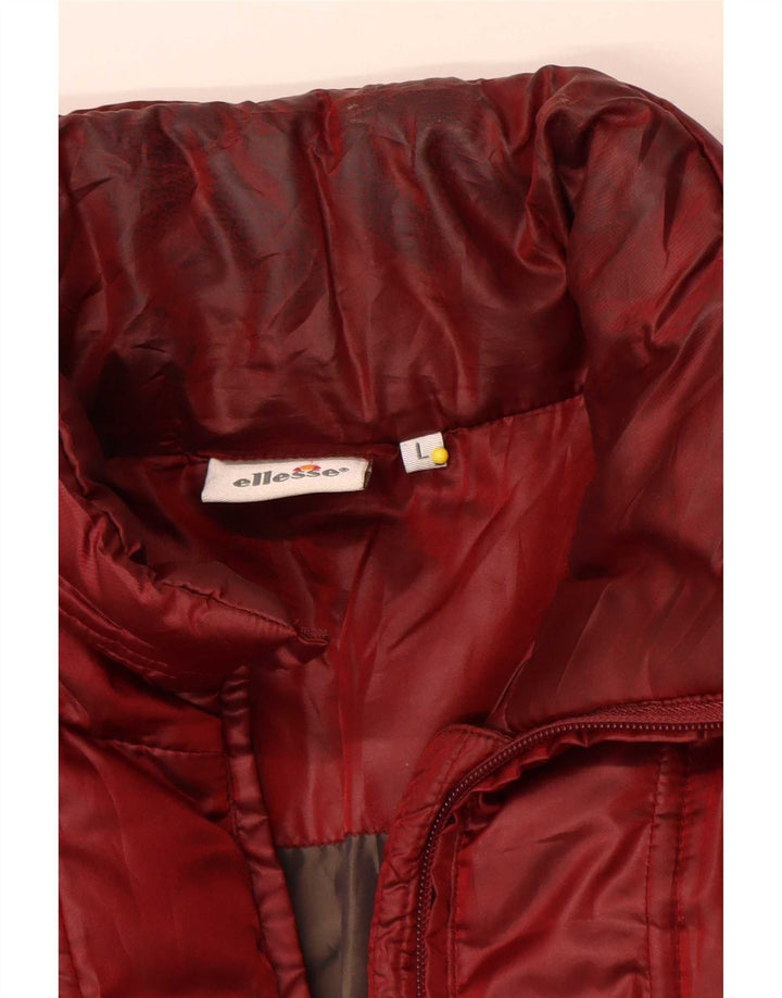Ellesse Womens Padded Jacket UK 16 Large Red Polyester