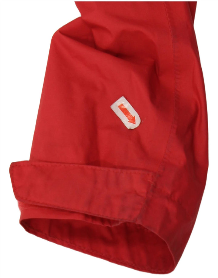 COLUMBIA Womens Hooded Rain Jacket UK 12 Medium Red Nylon