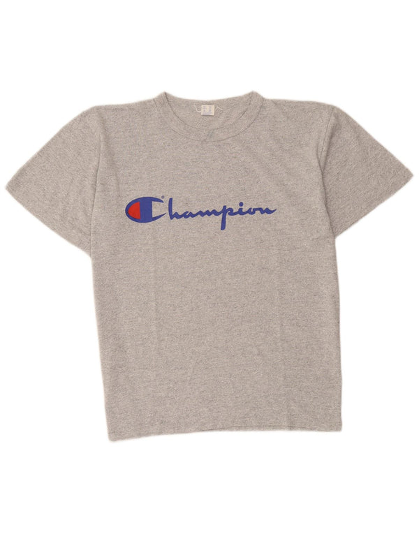 Champion Mens Graphic T-Shirt Top Large Grey Flecked Cotton