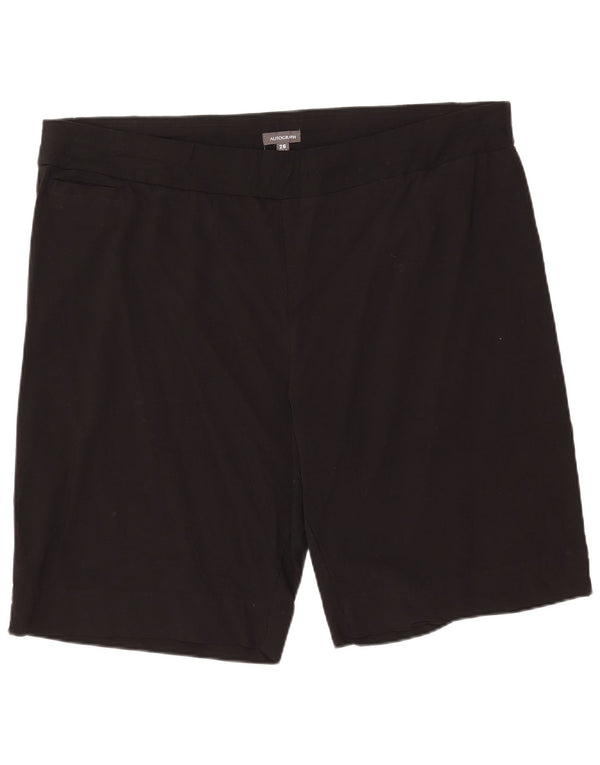 Marks & Spencer Womens Autograph Casual Shorts UK 26 5XL W46  Black Viscose