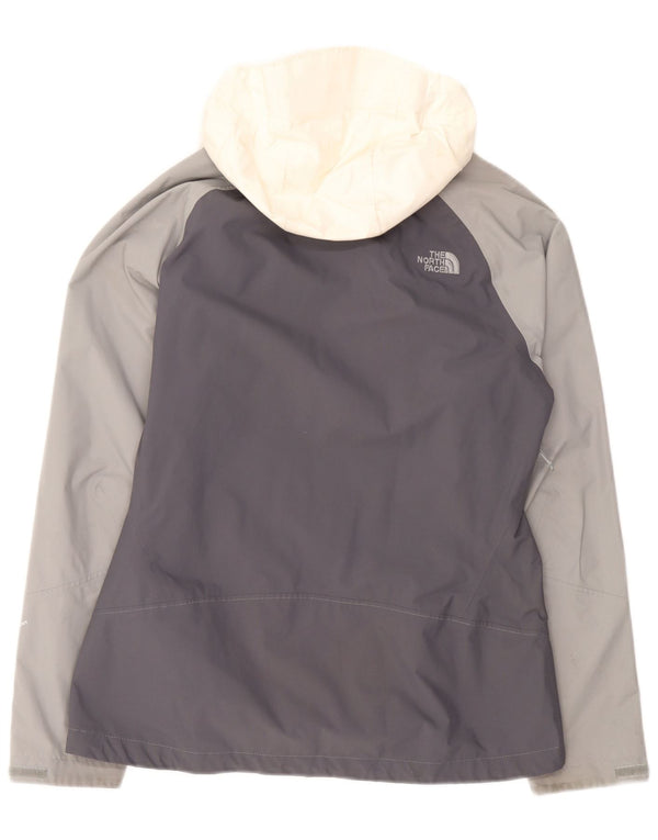 Hugo Boss Womens Hooded Rain Jacket UK 16 Large Grey Colourblock Nylon