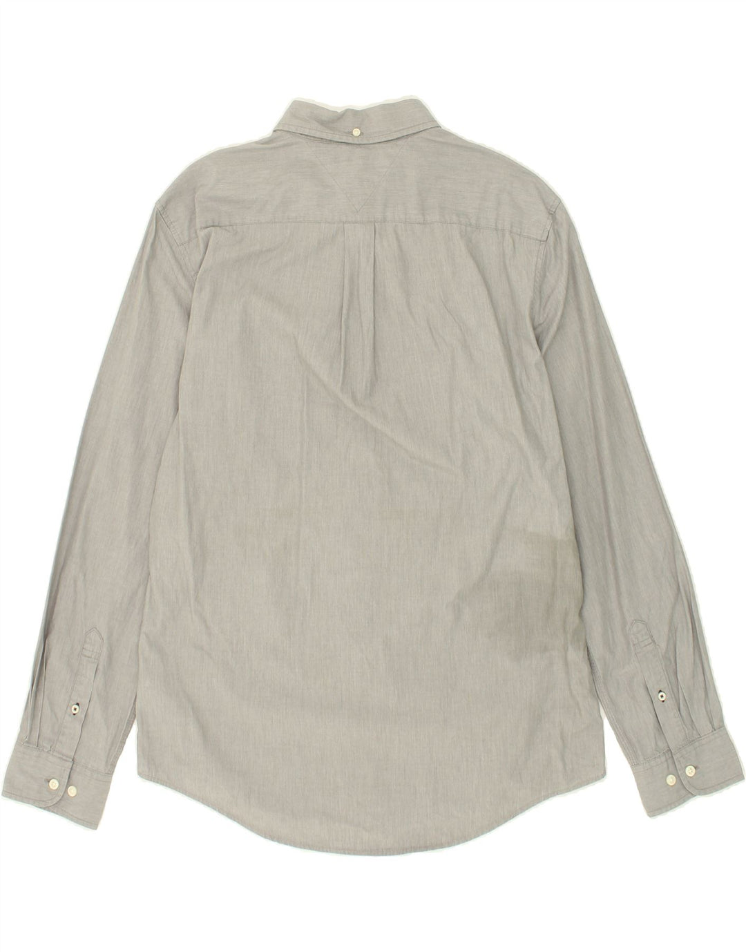 TOMMY HILFIGER Mens Custom Fit Shirt Large Grey Cotton Vintage Tommy Hilfiger and Second-Hand Tommy Hilfiger from Messina Hembry 