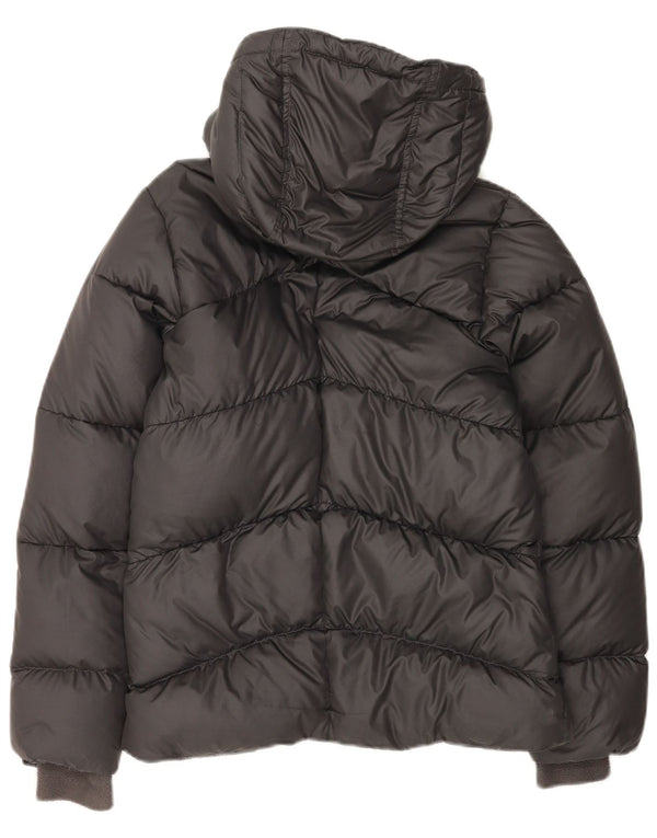 Nike Womens Hooded Padded Jacket UK 8/10 Small Black Polyester