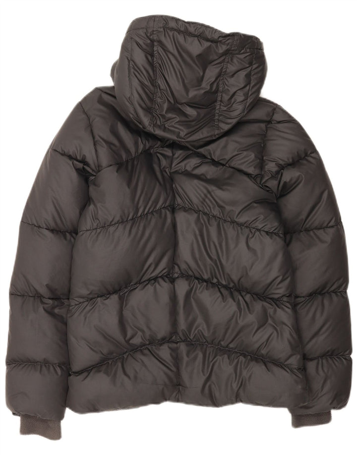 Nike Womens Hooded Padded Jacket UK 8/10 Small Black Polyester