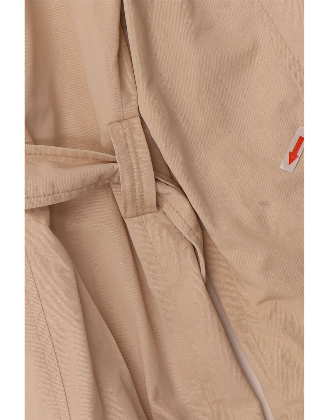 Zara Womens Short Trench Coat UK 16 Large Beige Cotton