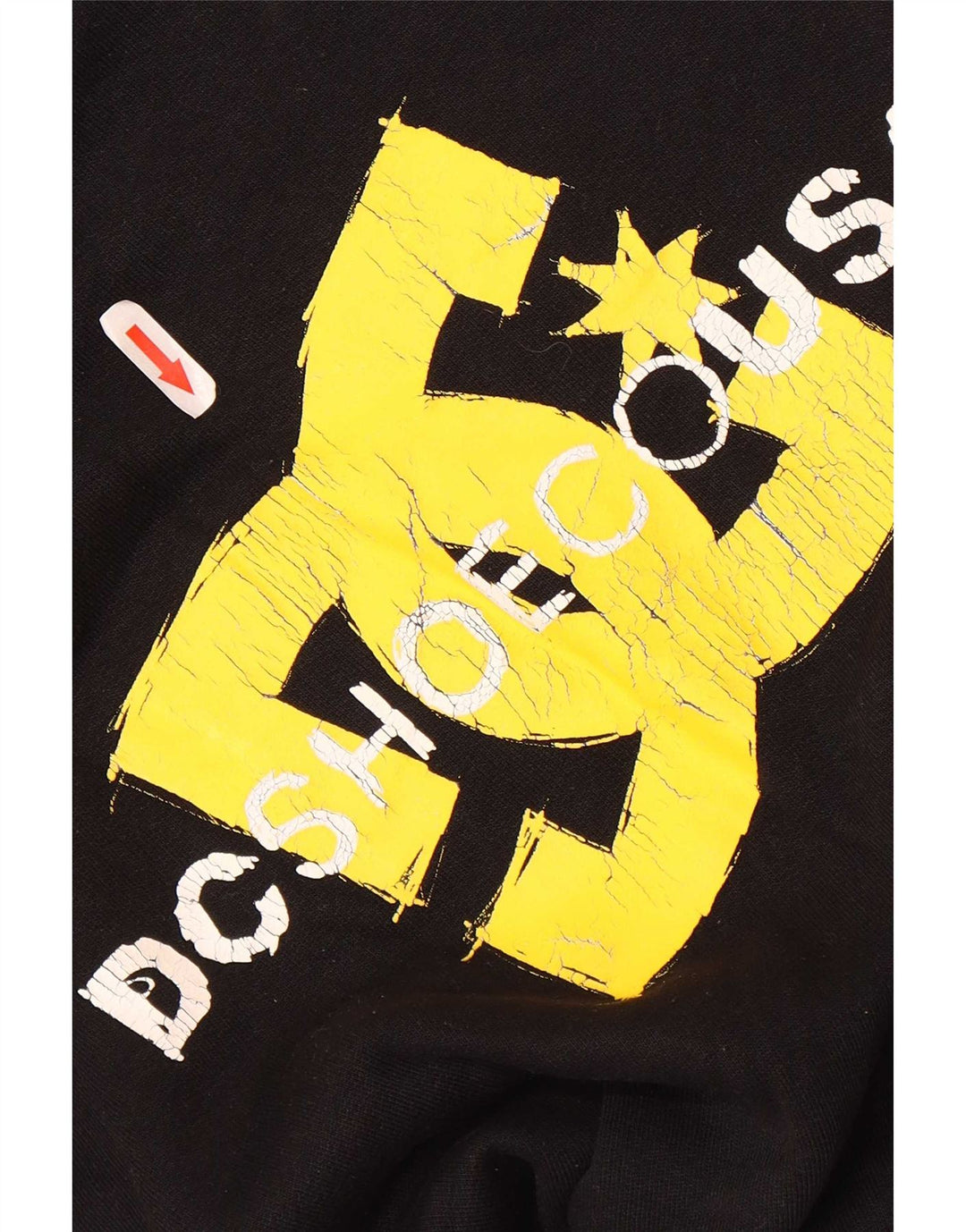 DC Mens Graphic Hoodie Jumper Large Black Cotton