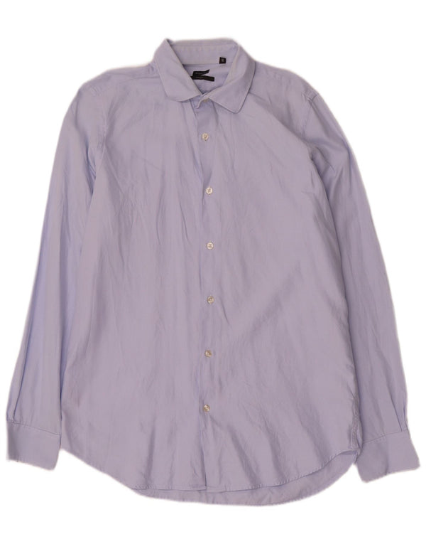 Paul Smith Mens Shirt Size 41 16 Large Blue Pinstripe Cotton