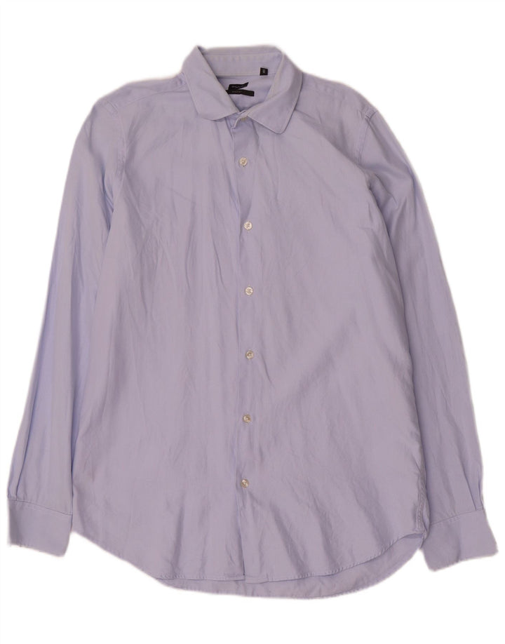Paul Smith Mens Shirt Size 41 16 Large Blue Pinstripe Cotton