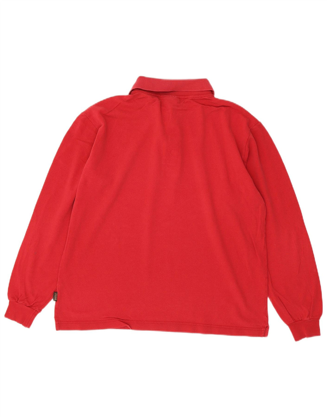 Rifle Mens Long Sleeve Polo Shirt Medium Red Cotton
