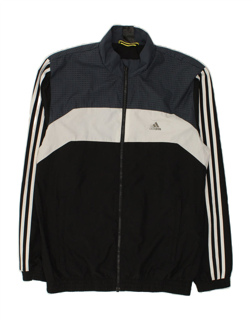 ADIDAS Mens Tracksuit Top Jacket UK 38/40 Medium Black Colourblock | Vintage Adidas | Thrift | Second-Hand Adidas | Used Clothing | Messina Hembry 