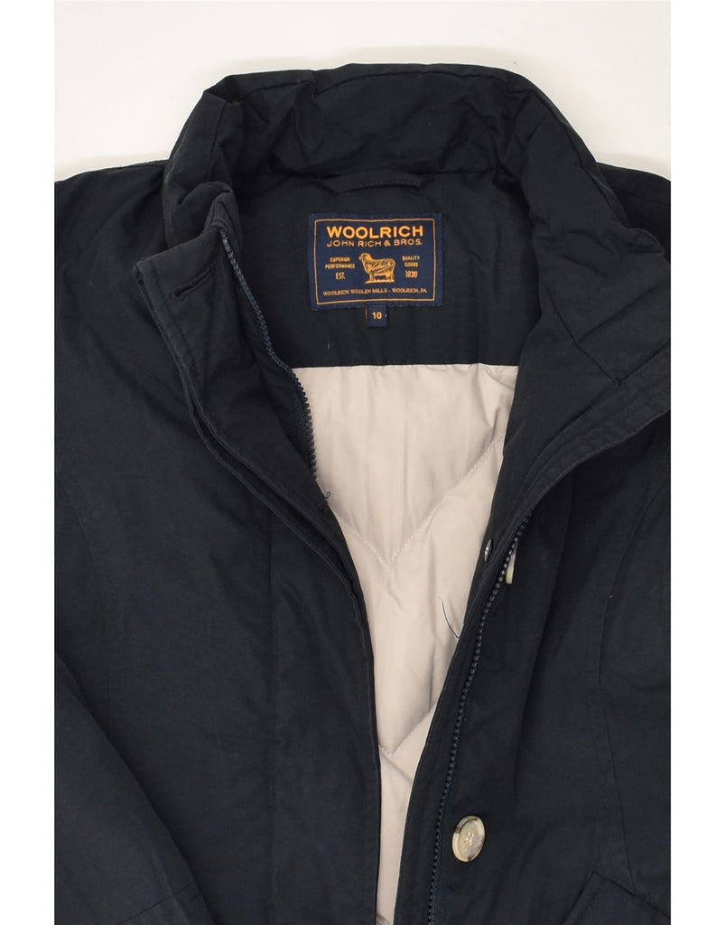 WOOLRICH Girls Padded Coat 9-10 Years Navy Blue Cotton | Vintage Woolrich | Thrift | Second-Hand Woolrich | Used Clothing | Messina Hembry 