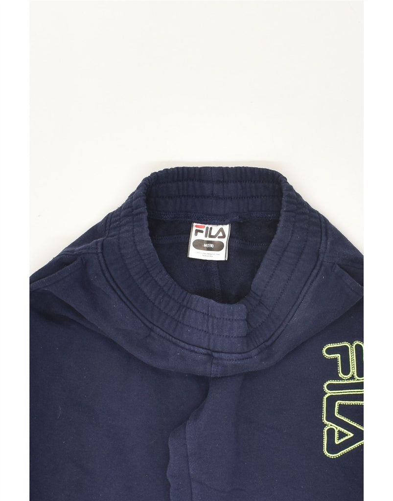 FILA Boys Graphic Tracksuit Trousers Joggers 7-8 Years Medium  Navy Blue | Vintage Fila | Thrift | Second-Hand Fila | Used Clothing | Messina Hembry 