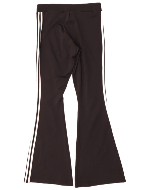 Adidas Womens Flare Leggings UK 16 Large Black Polyester
