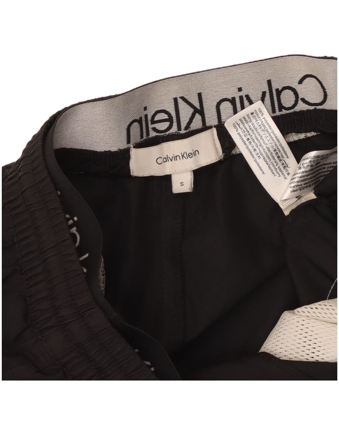 Calvin Klein Mens Sport Shorts Small  Black Polyester